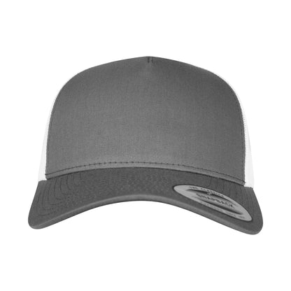 Charcoal-White - Lifestyle - Flexfit Unisex Adult Two Tone 5 Panel Trucker Cap
