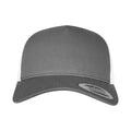 Charcoal-White - Lifestyle - Flexfit Unisex Adult Two Tone 5 Panel Trucker Cap