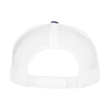 Navy-White - Back - Flexfit Unisex Adult Two Tone 5 Panel Trucker Cap