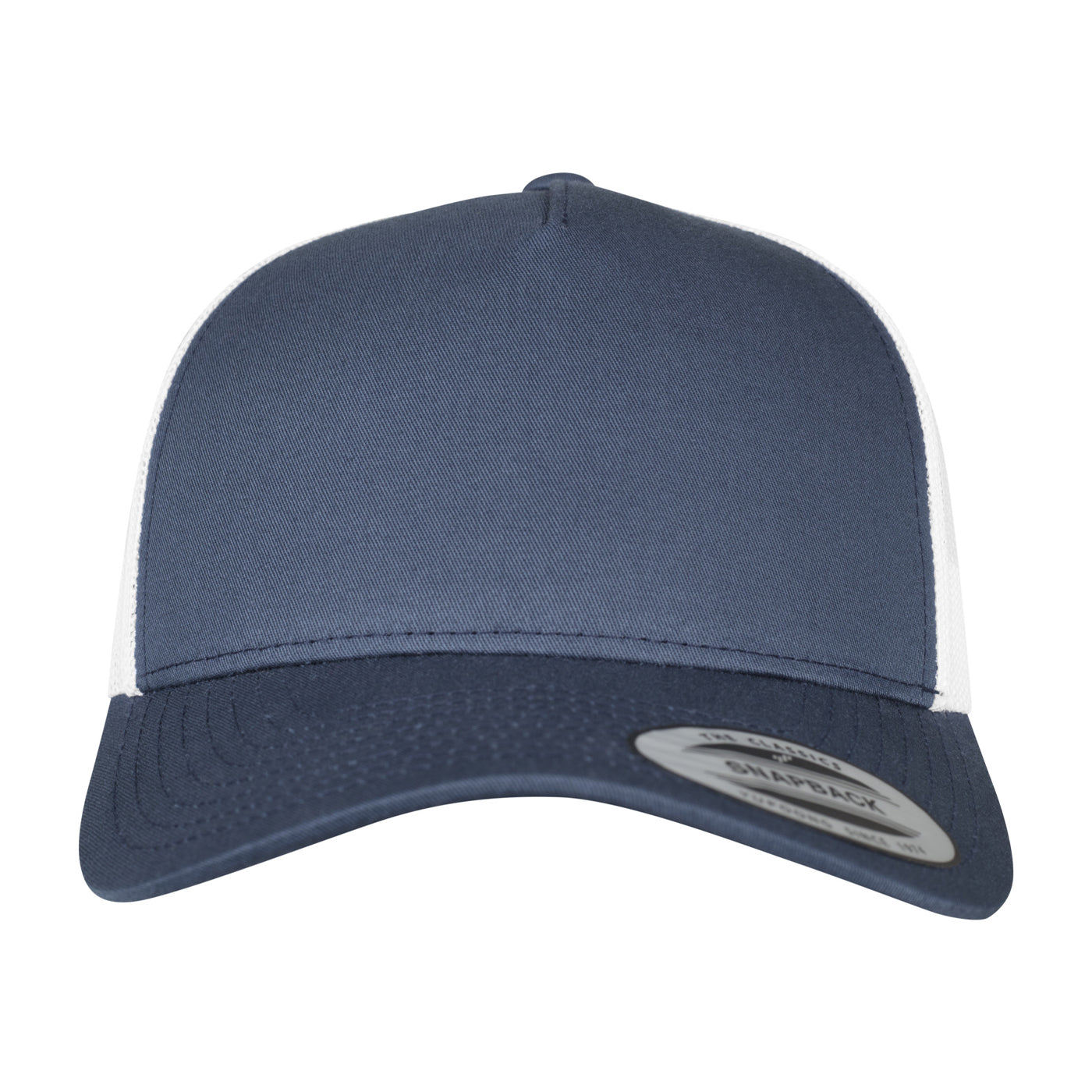 Navy-White - Lifestyle - Flexfit Unisex Adult Two Tone 5 Panel Trucker Cap