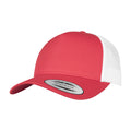 Red-White - Front - Flexfit Unisex Adult Two Tone 5 Panel Trucker Cap