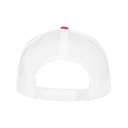 Red-White - Back - Flexfit Unisex Adult Two Tone 5 Panel Trucker Cap