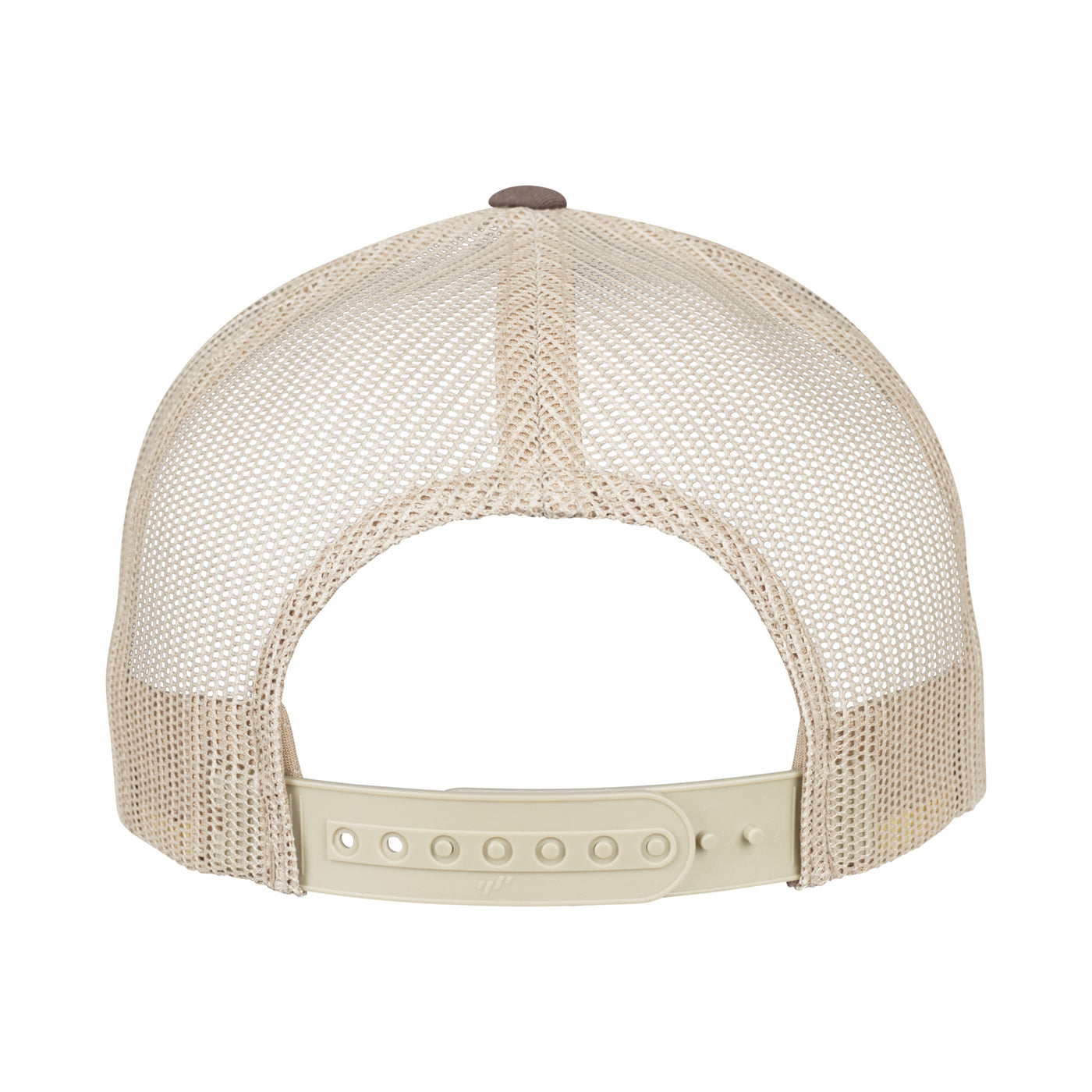 Brown-Khaki - Back - Flexfit Unisex Adult Two Tone 5 Panel Trucker Cap