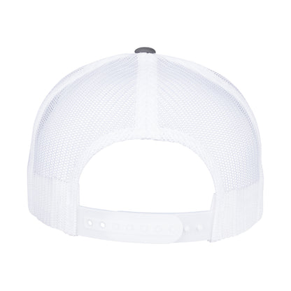 Charcoal-White - Back - Flexfit Unisex Adult Two Tone 5 Panel Trucker Cap