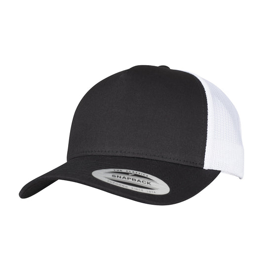 Black-White - Front - Flexfit Unisex Adult Two Tone 5 Panel Trucker Cap