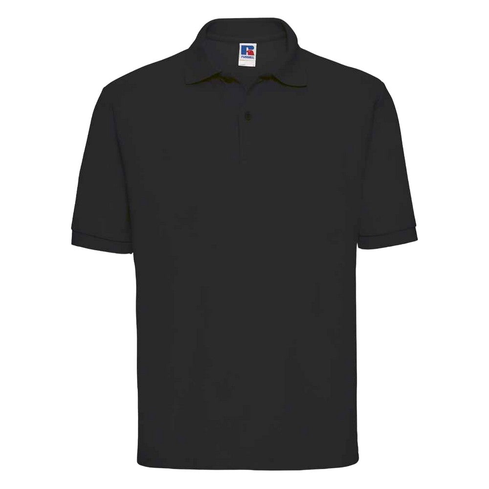 Black - Front - Russell Unisex Adult Classic Polycotton Polo Shirt