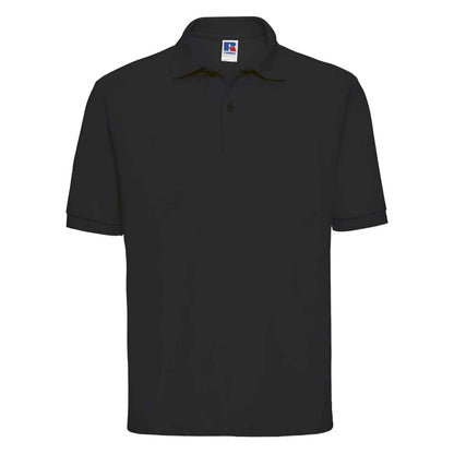 Black - Front - Russell Unisex Adult Classic Polycotton Polo Shirt