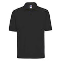 Black - Front - Russell Unisex Adult Classic Polycotton Polo Shirt