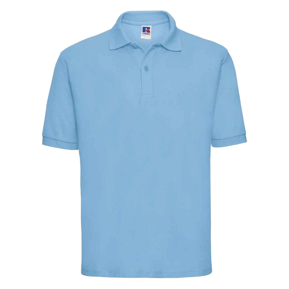 Sky - Front - Russell Unisex Adult Classic Polycotton Polo Shirt