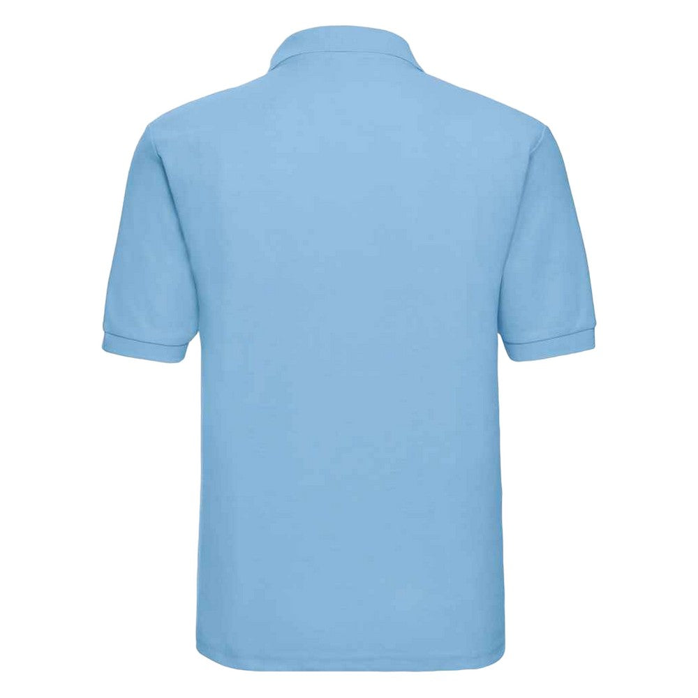 Sky - Back - Russell Unisex Adult Classic Polycotton Polo Shirt