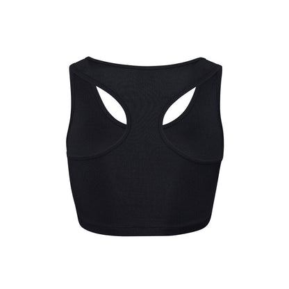 Jet Black - Back - AWDis Cool Womens-Ladies Girlie Cool Sports Crop Top