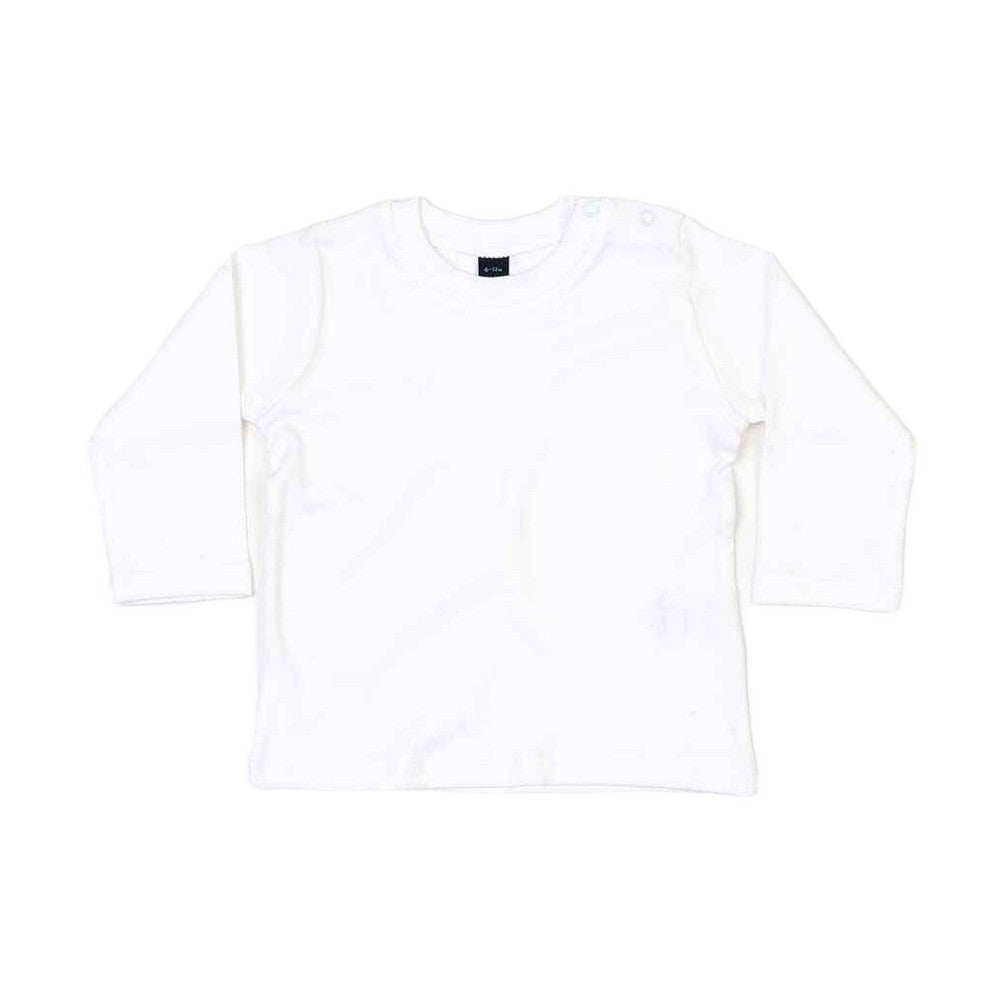 White - Front - Babybugz Baby Long-Sleeved T-Shirt