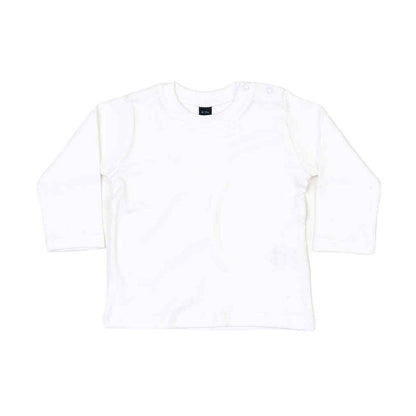 White - Front - Babybugz Baby Long-Sleeved T-Shirt