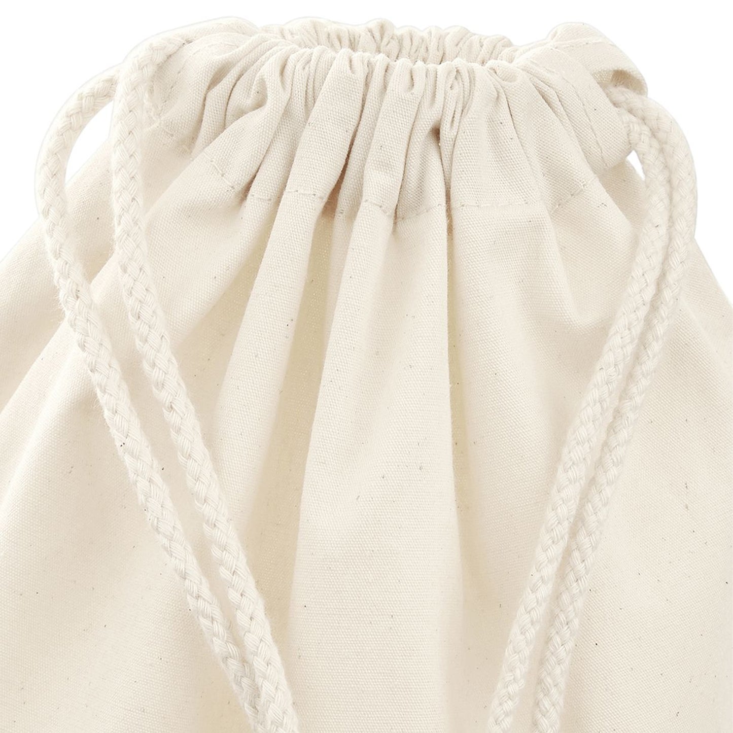 Natural - Side - Westford Mill Premium Cotton Stuff Bag