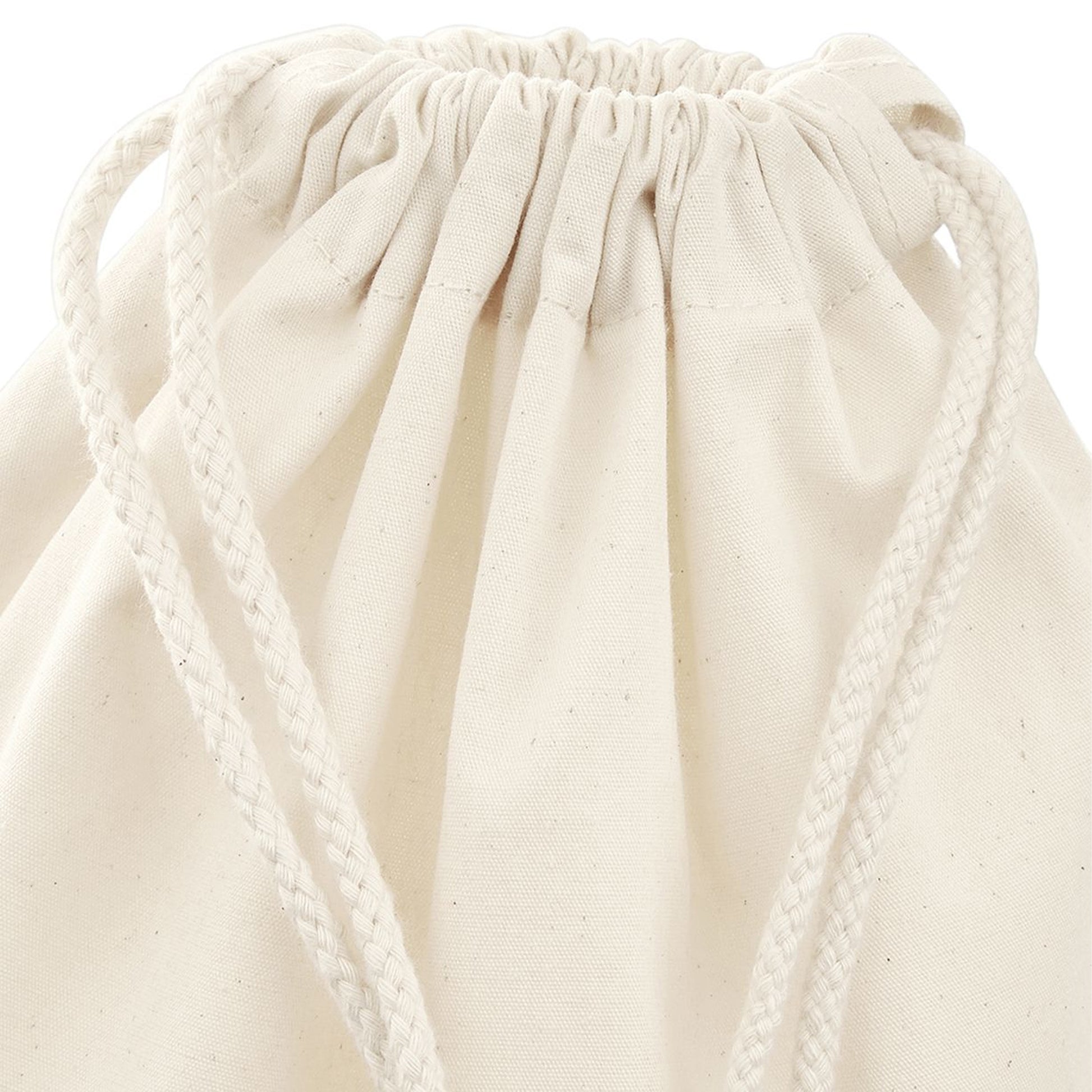 Natural - Side - Westford Mill Premium Cotton Stuff Bag