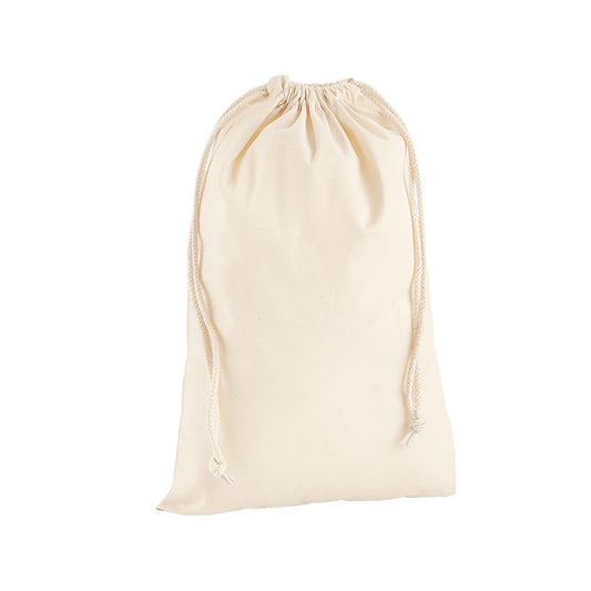 Natural - Front - Westford Mill Premium Cotton Stuff Bag
