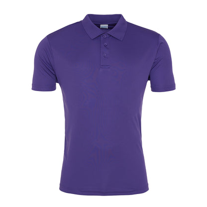 Purple - Front - AWDis Cool Unisex Adult Cool Smooth Polo Shirt