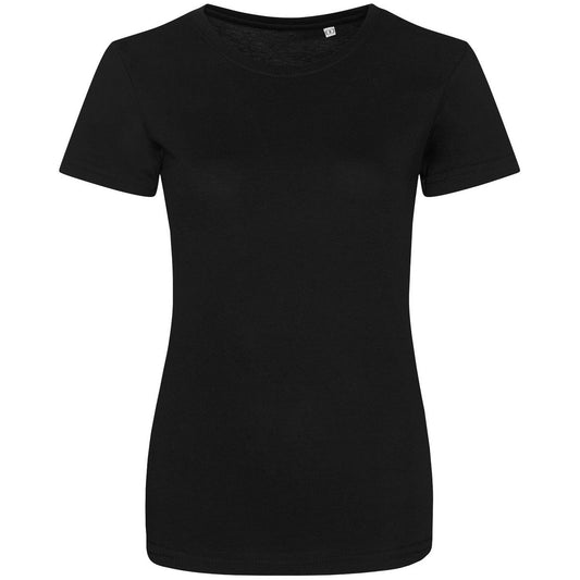 Solid Black - Front - Awdis Womens-Ladies Triblend Girlie T-Shirt
