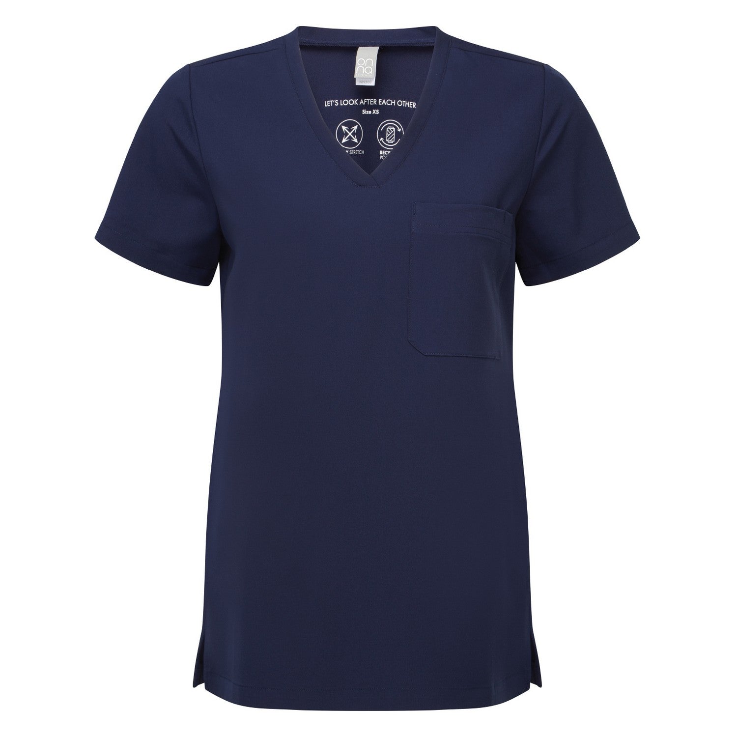 Navy - Front - Onna Womens-Ladies Limitless Onna-Stretch Work Tunic