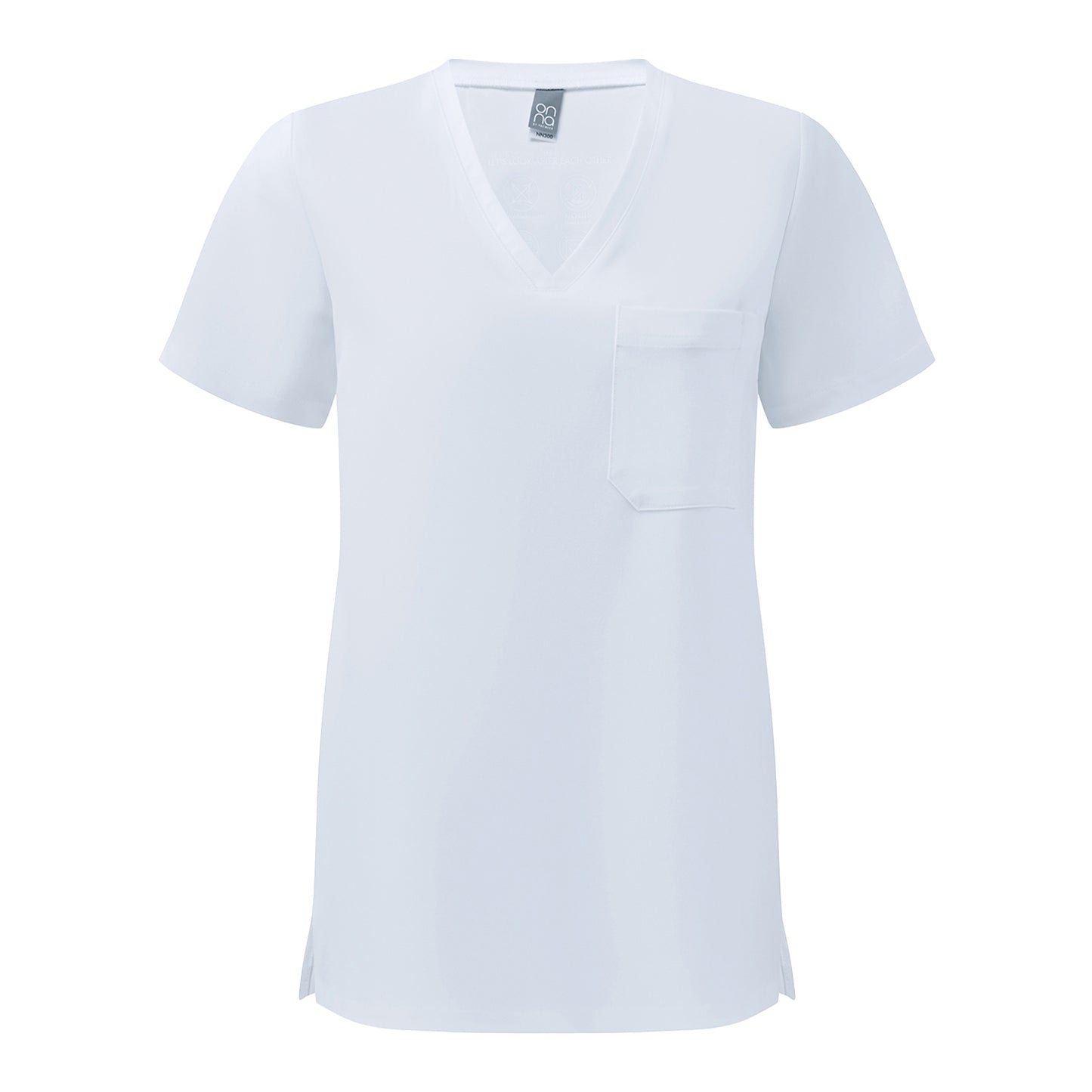Vital White - Front - Onna Womens-Ladies Limitless Onna-Stretch Work Tunic