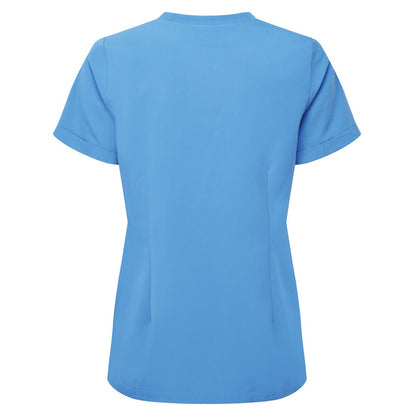 Ceil Blue - Back - Onna Womens-Ladies Invincible Stretch Work Tunic