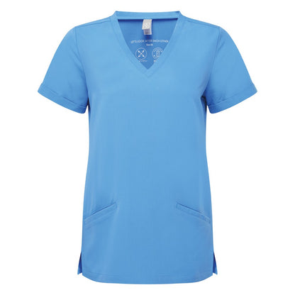 Ceil Blue - Front - Onna Womens-Ladies Invincible Stretch Work Tunic