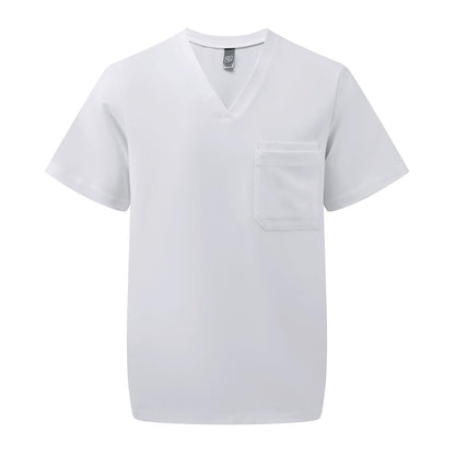 Vital White - Front - Onna Mens Limitless Stretch Work Tunic