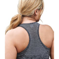 Dark Grey Marl - Back - Tombo Womens-Ladies Seamless Sports Bra