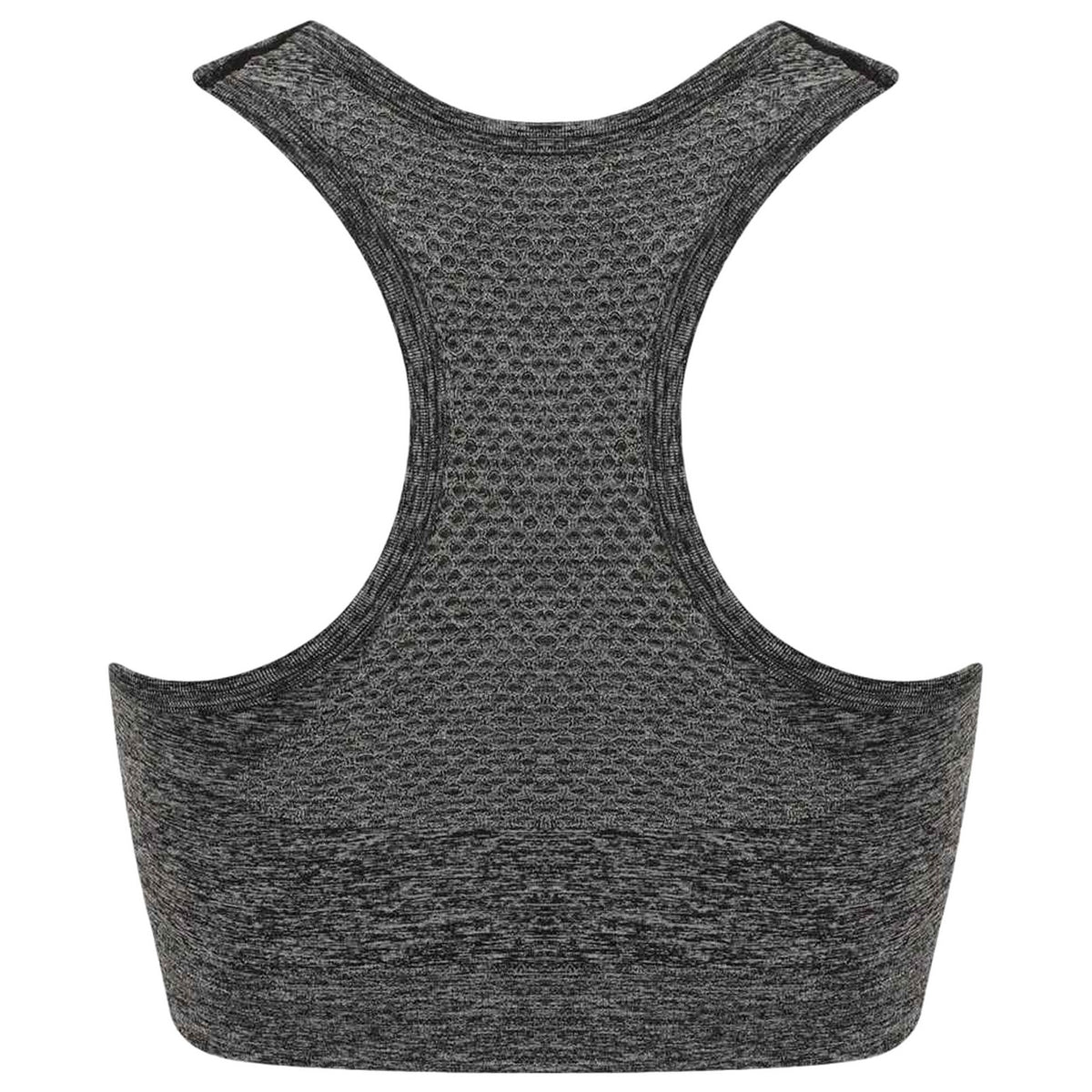 Dark Grey - Back - Tombo Womens-Ladies Seamless Sports Bra