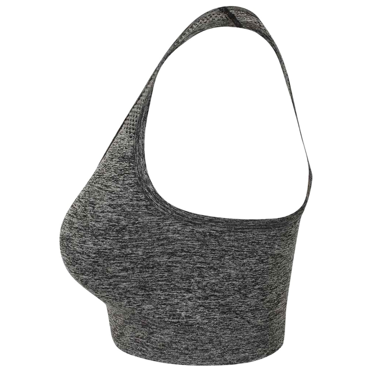 Dark Grey - Side - Tombo Womens-Ladies Seamless Sports Bra