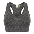 Dark Grey Marl - Front - Tombo Womens-Ladies Seamless Sports Bra