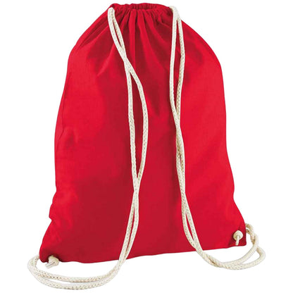 Classic Red - Front - Westford Mill Cotton Drawstring Bag