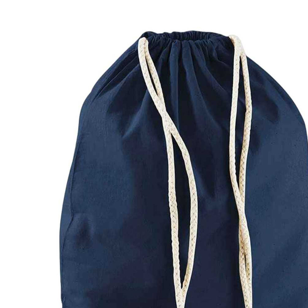 French Navy - Back - Westford Mill Cotton Drawstring Bag