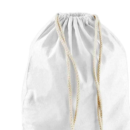 White - Back - Westford Mill Cotton Drawstring Bag