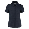 French Navy - Front - Kustom Kit Womens-Ladies Oxford Short-Sleeved Work Shirt