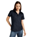 French Navy - Back - Kustom Kit Womens-Ladies Oxford Short-Sleeved Work Shirt