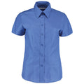 Italian Blue - Front - Kustom Kit Womens-Ladies Oxford Short-Sleeved Work Shirt