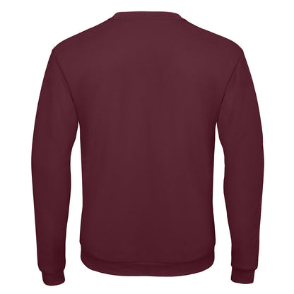 Burgundy - Back - B&C Mens ID.202 50-50 Sweatshirt