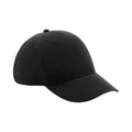 Black - Front - Beechfield Unisex Adult Pro-Style Recycled Baseball Cap