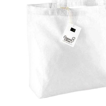 White - Back - Westford Mill Organic Cotton Shopper Bag