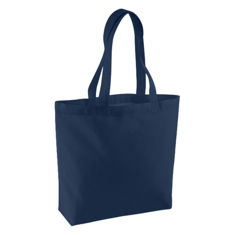 Navy - Front - Westford Mill Organic Cotton Shopper Bag