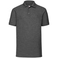 Dark Heather Grey - Front - Fruit of the Loom Mens 65-35 Polo Shirt