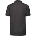 Black - Back - Fruit of the Loom Mens 65-35 Polo Shirt