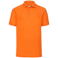 Orange - Front - Fruit of the Loom Mens 65-35 Polo Shirt