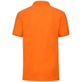 Orange - Back - Fruit of the Loom Mens 65-35 Polo Shirt