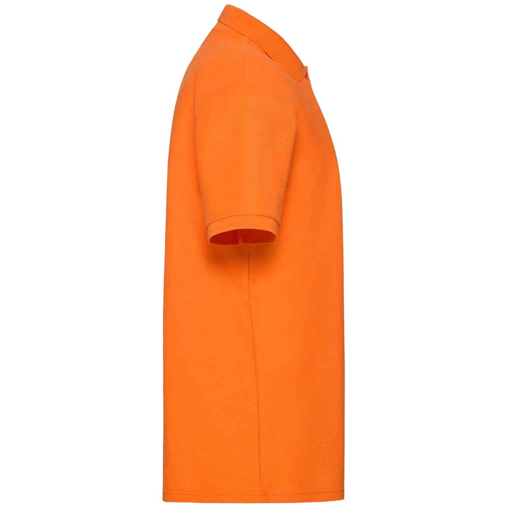Orange - Side - Fruit of the Loom Mens 65-35 Polo Shirt
