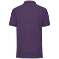 Purple - Back - Fruit of the Loom Mens 65-35 Polo Shirt