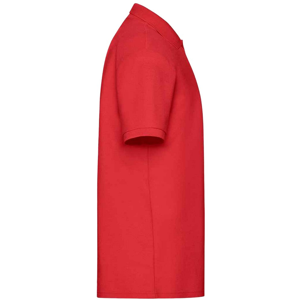 Red - Side - Fruit of the Loom Mens 65-35 Polo Shirt