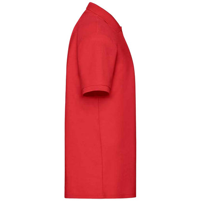 Red - Side - Fruit of the Loom Mens 65-35 Polo Shirt