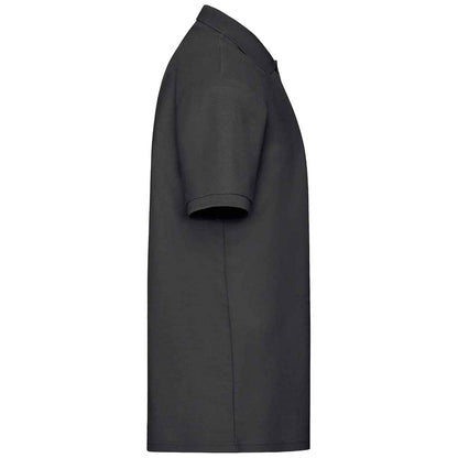 Black - Side - Fruit of the Loom Mens 65-35 Polo Shirt